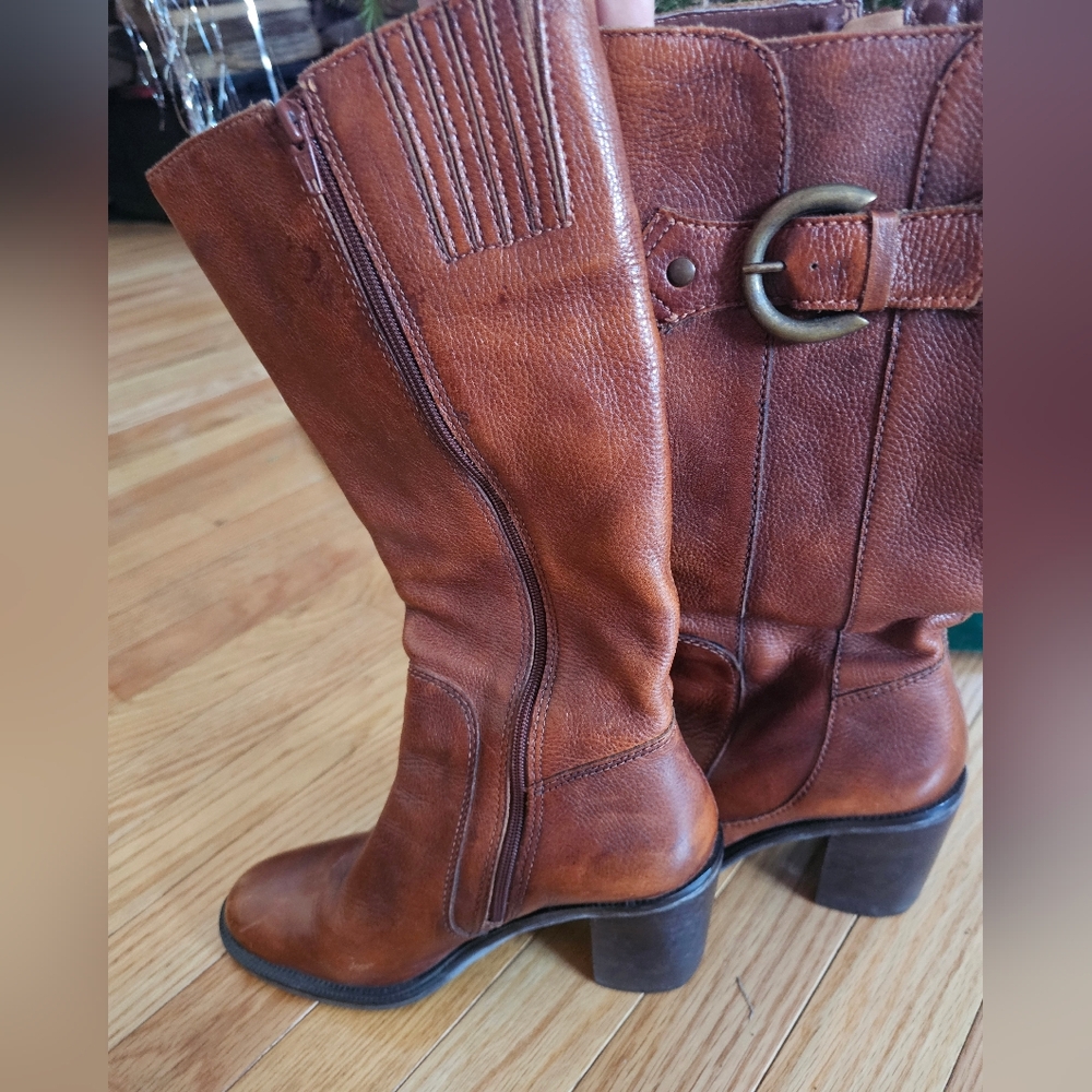 Matisse Mid Calf Leather Side Zipped Boots